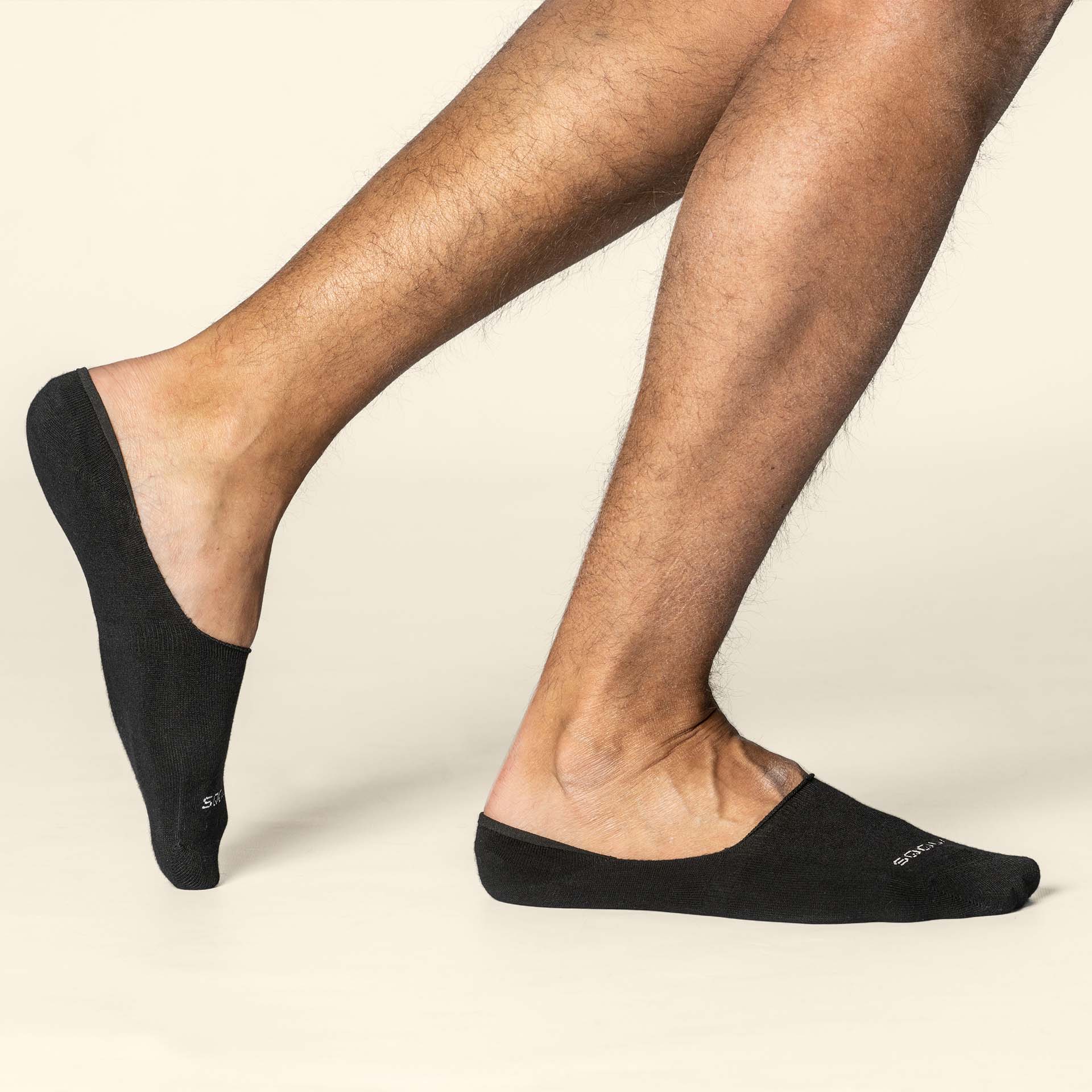 Bamboe enkelsokken Footies zwart - Heren 6-Pack - Afbeelding 2