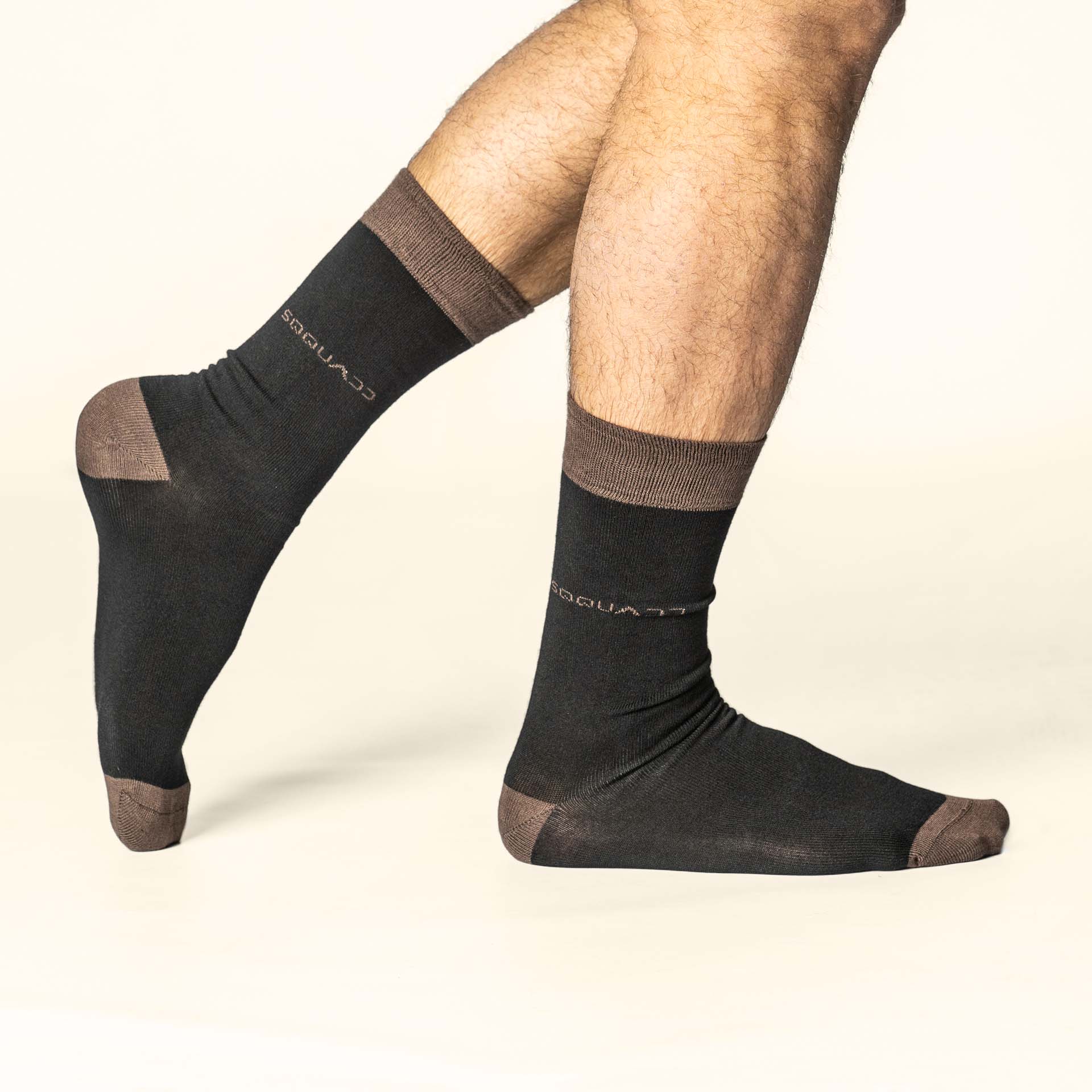 Bamboe sokken Basic zwart – bruin – Heren 3-Pack - Afbeelding 2