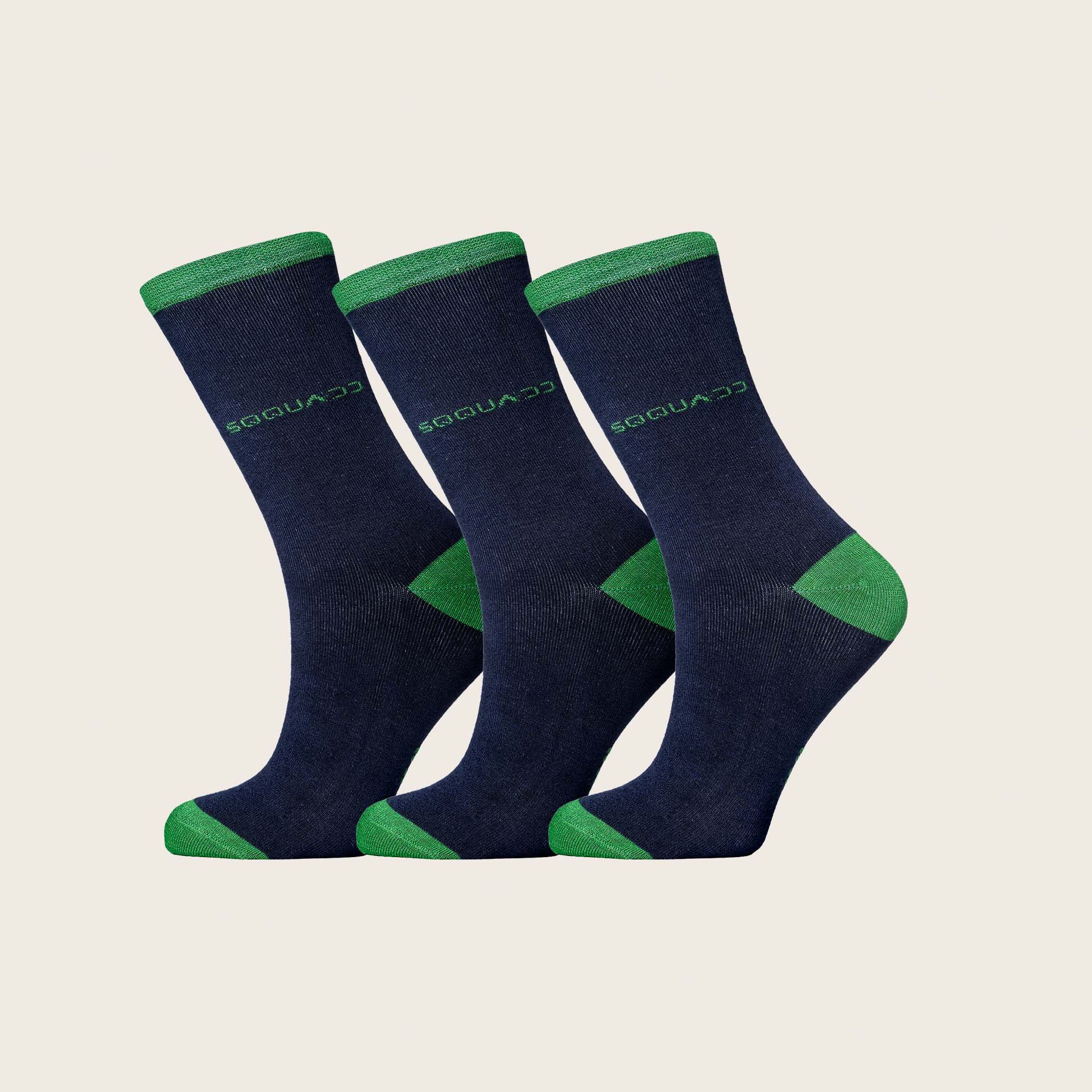 Bamboe sokken Basic blauw – groen – Dames 3-Pack