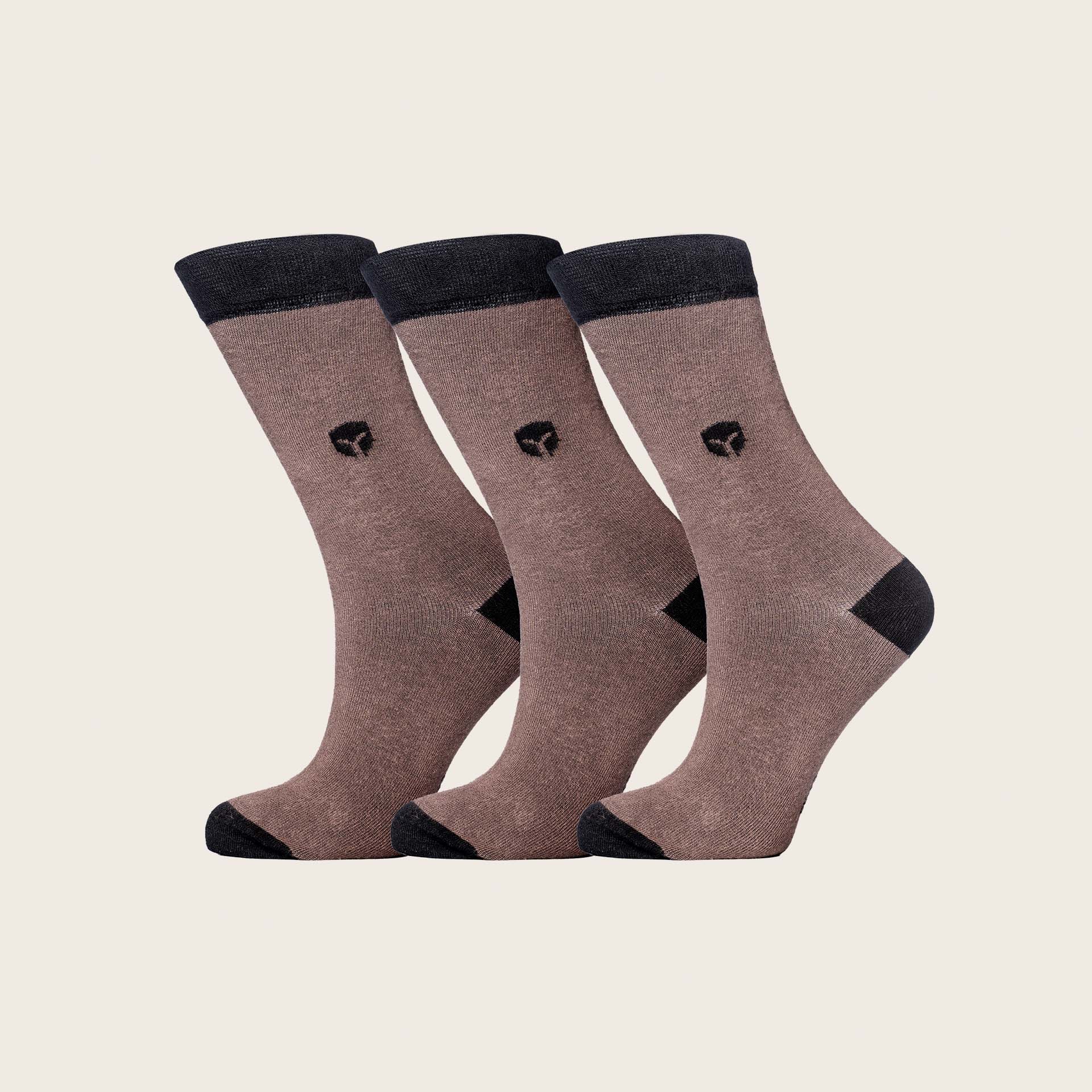 Bamboe sokken Cool bruin – zwart – Dames 3-Pack