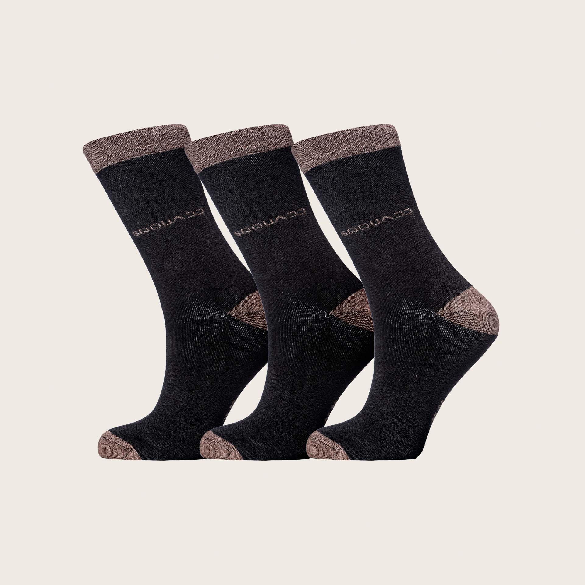 Bamboe sokken Basic zwart – bruin – Dames 3-Pack