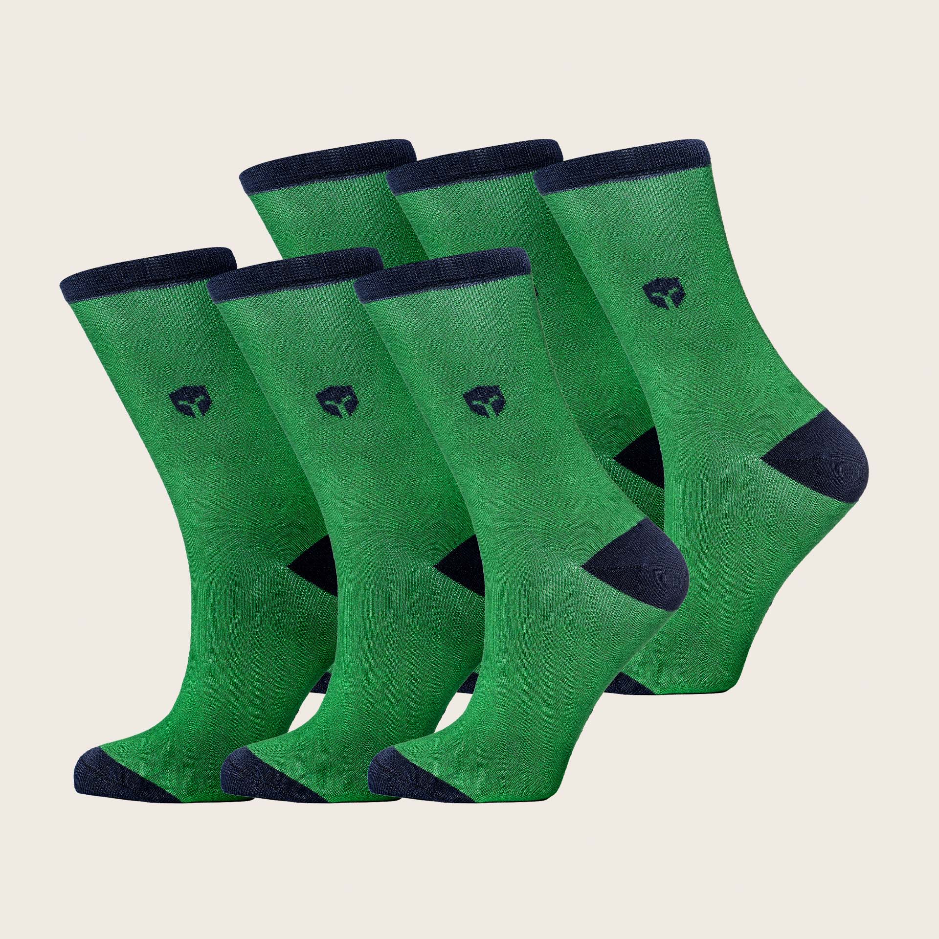 Bamboe sokken Cool groen – blauw – Heren 6-Pack