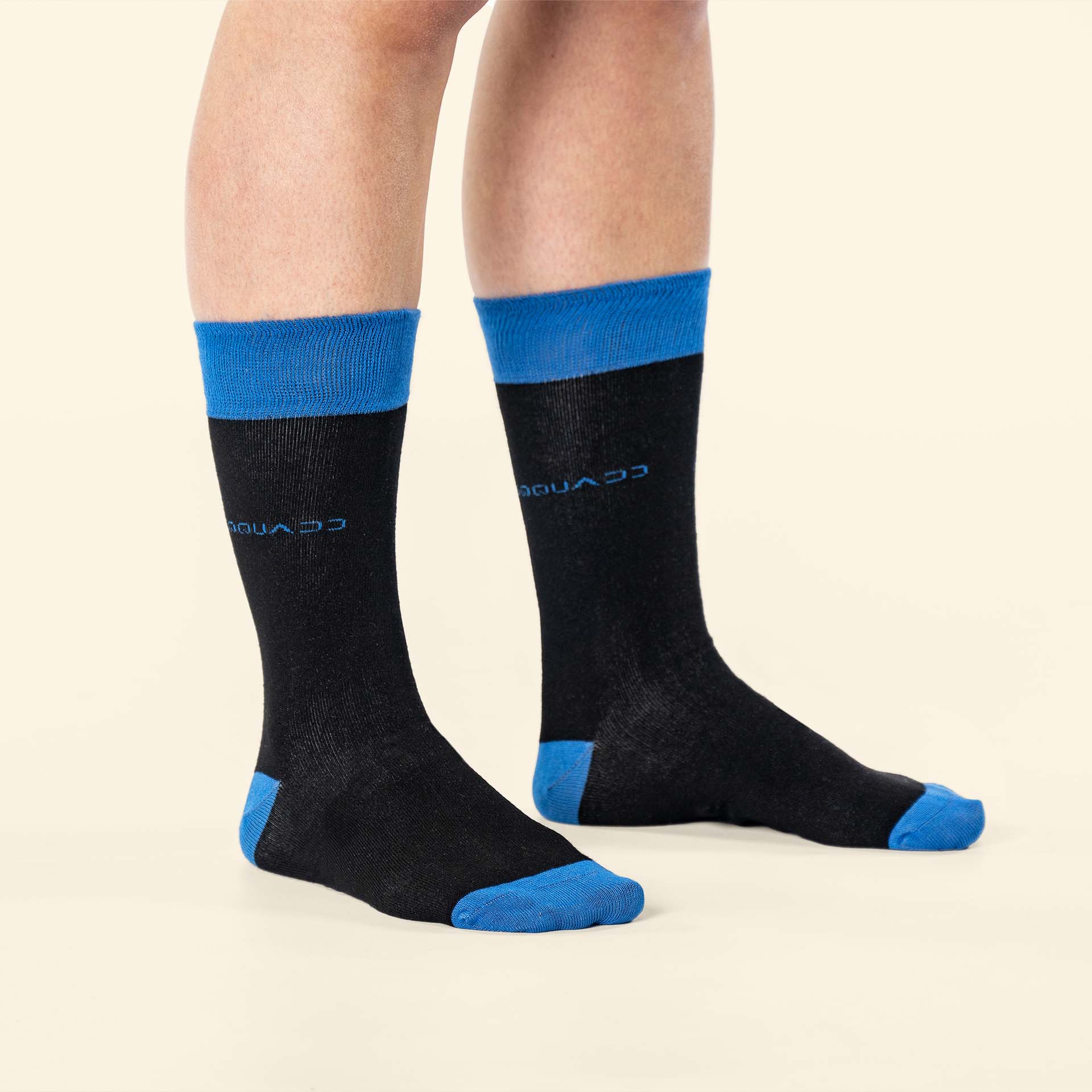 Bamboe sokken Basic zwart – blauw – Dames 3-Pack - Afbeelding 2