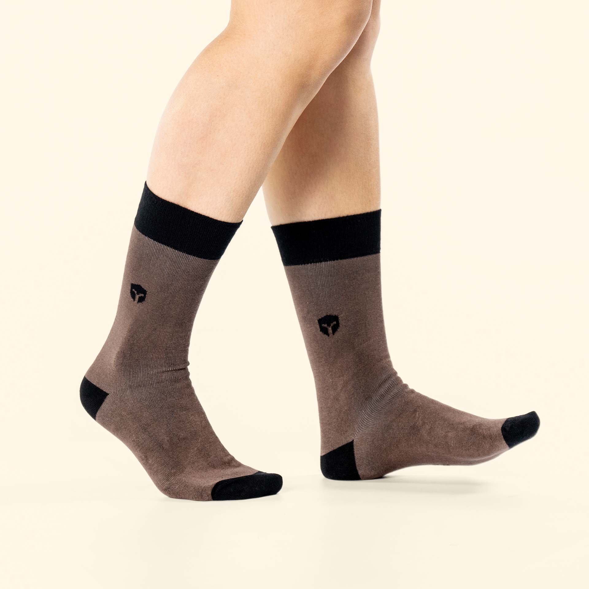 Bamboe sokken Cool bruin – zwart – Dames 3-Pack - Afbeelding 2