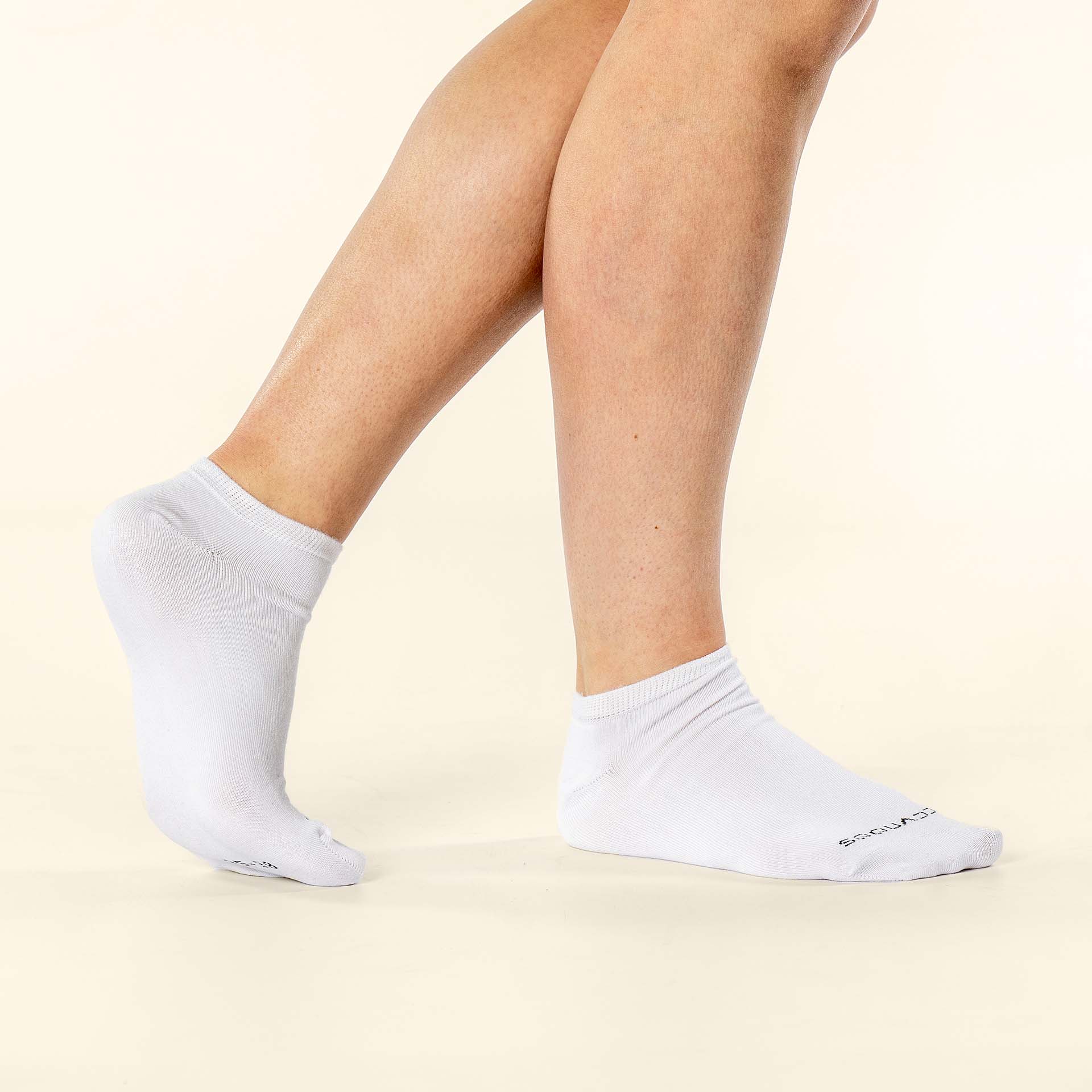 Bamboe enkelsokken Sneakers wit - Dames 3-Pack - Afbeelding 2
