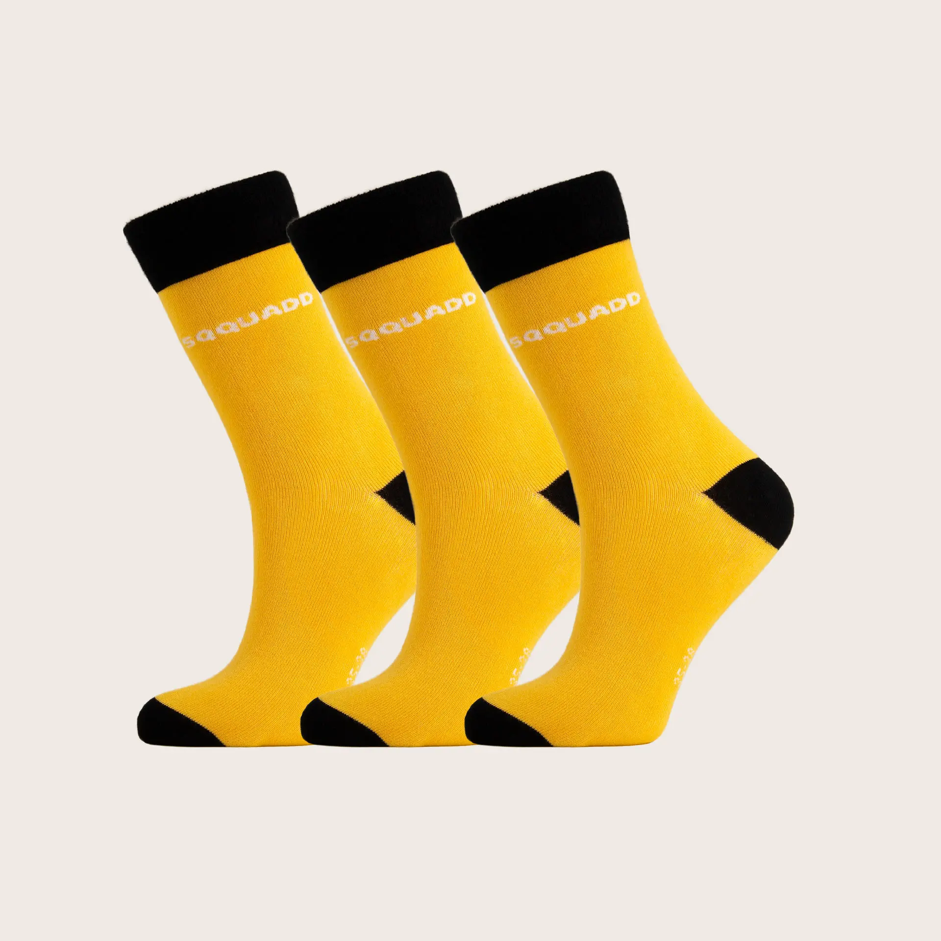 Bamboe sokken Cool geel – zwart – Heren 3-pack