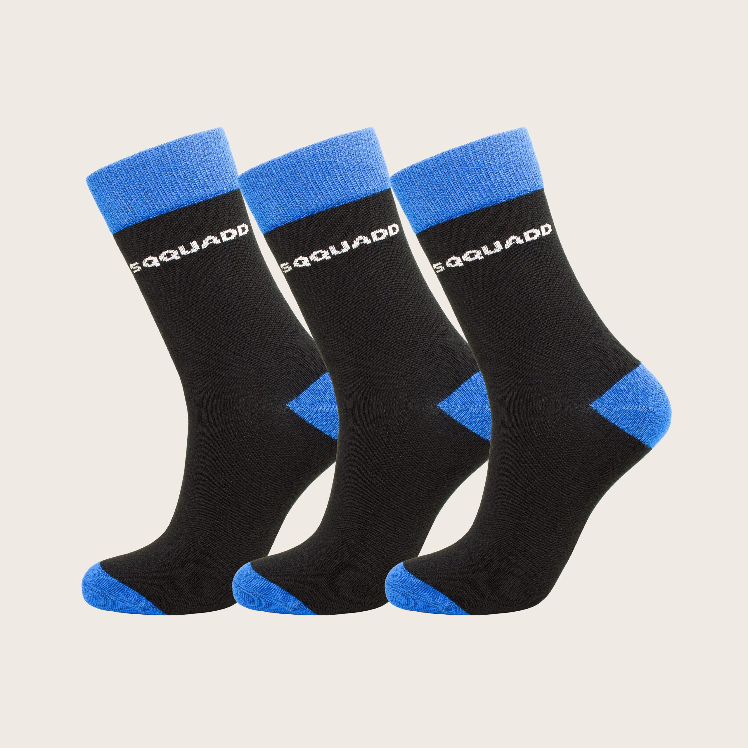 Bamboe sokken Basic zwart – blauw – Dames 3-Pack