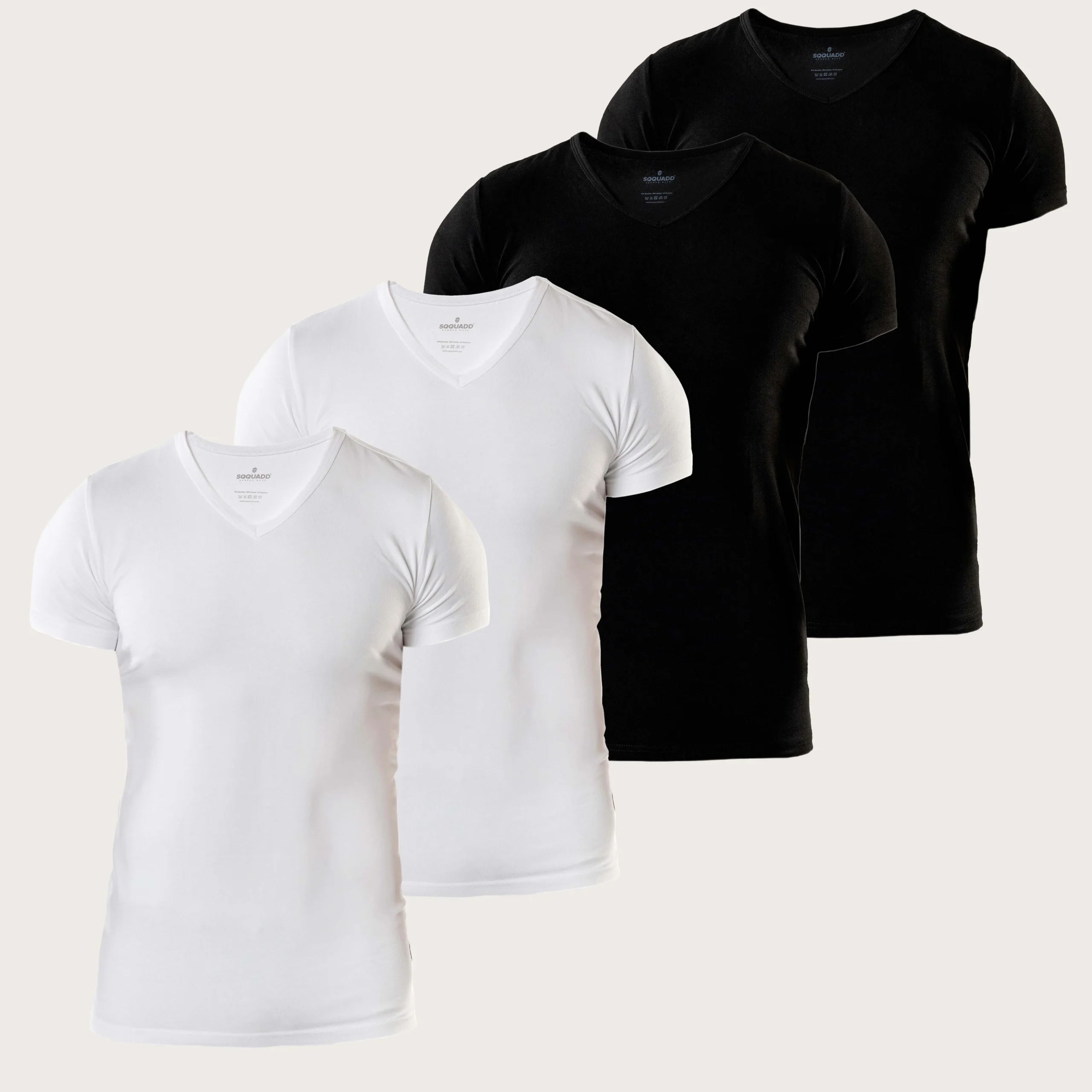 Bamboe T-shirt Heren Slim fit V-hals – Mix 4-pack - Afbeelding 2